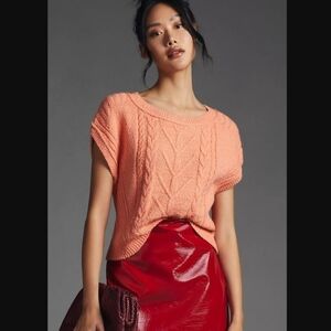 Pilcro Oversized Cable-Knit Sweater Wool Blend Size Xs